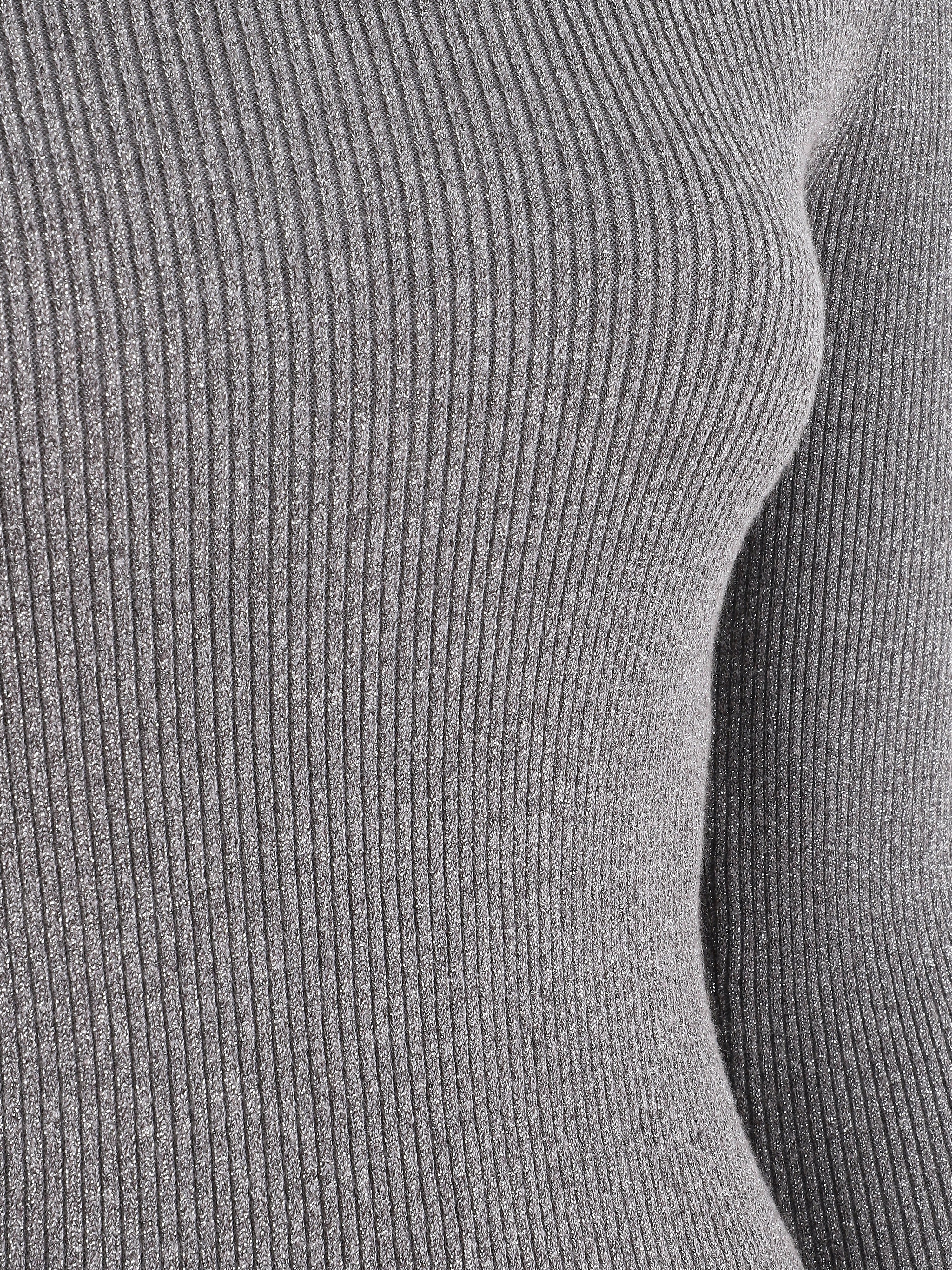 Pull col roulé ajusté et irisé - Gris - 3