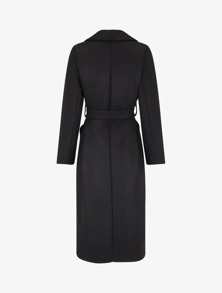 Manteau long ceinturé - Noir - 2