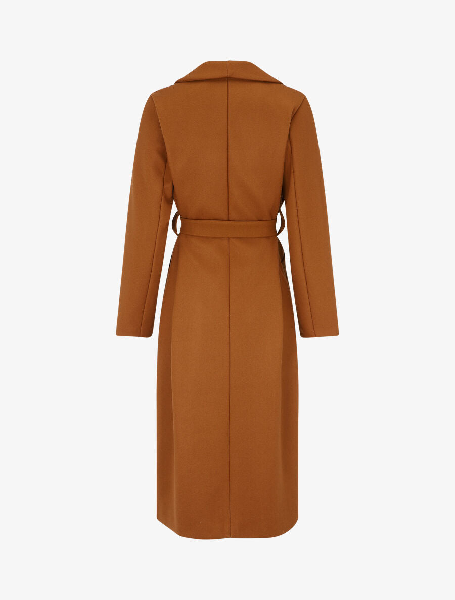 Manteau long ceinturé - Camel - 2