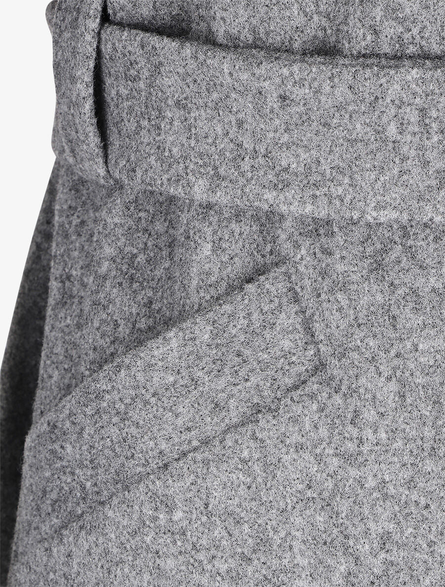 Manteau long ceinturé - Gris - 3