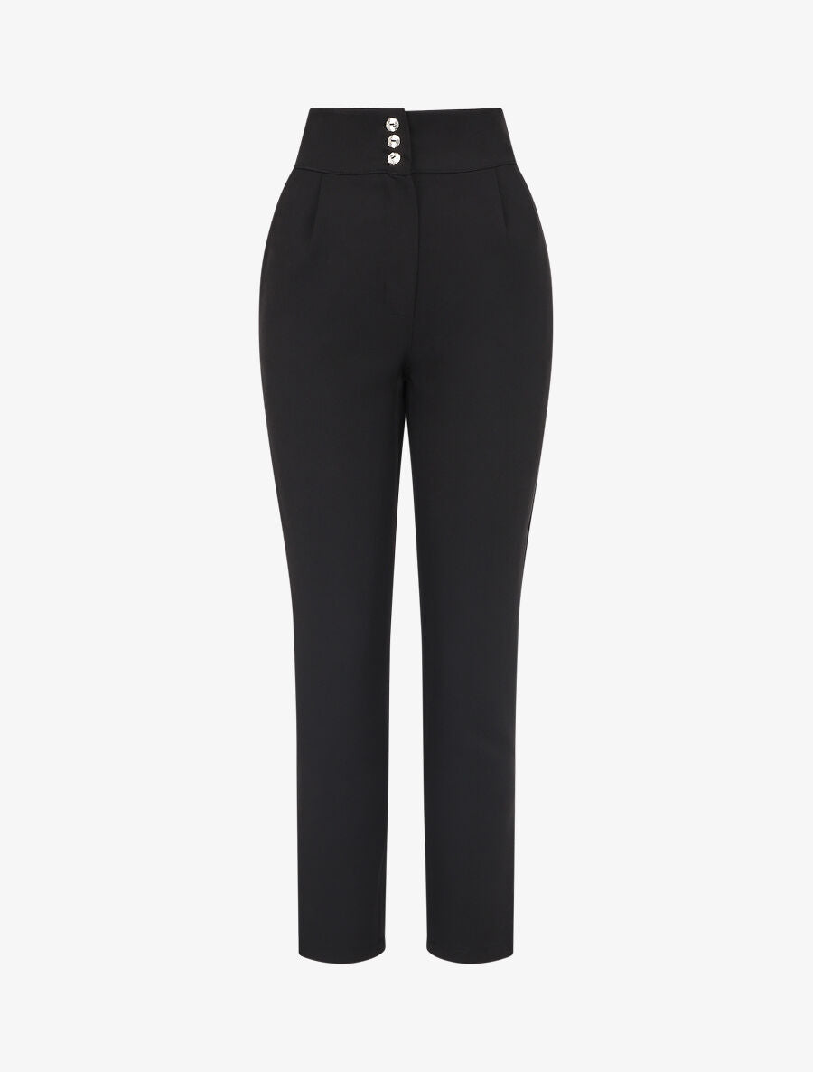 Pantalon classique coupe droite - Noir - 1
