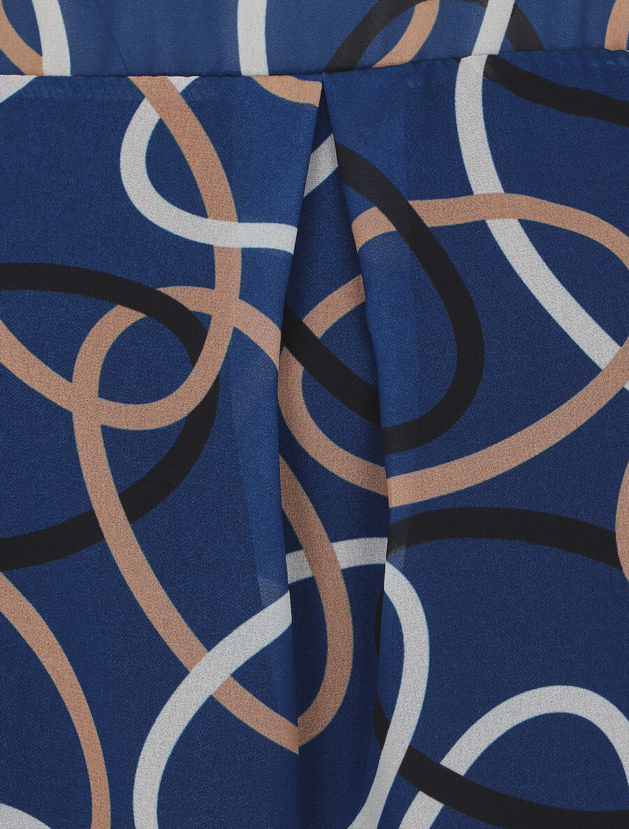 Top manches longues imprimé graphique - Bleu - 3