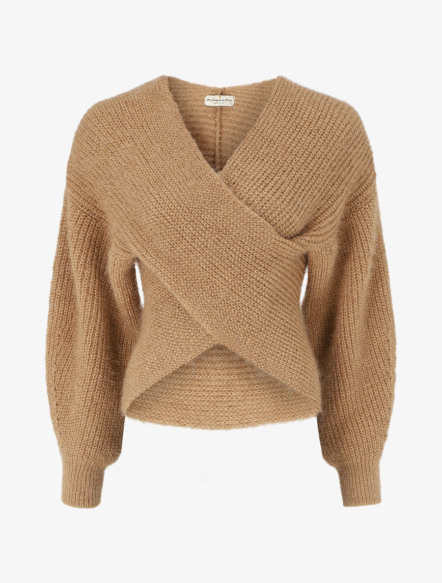 Pull cache-coeur court - Camel - 1