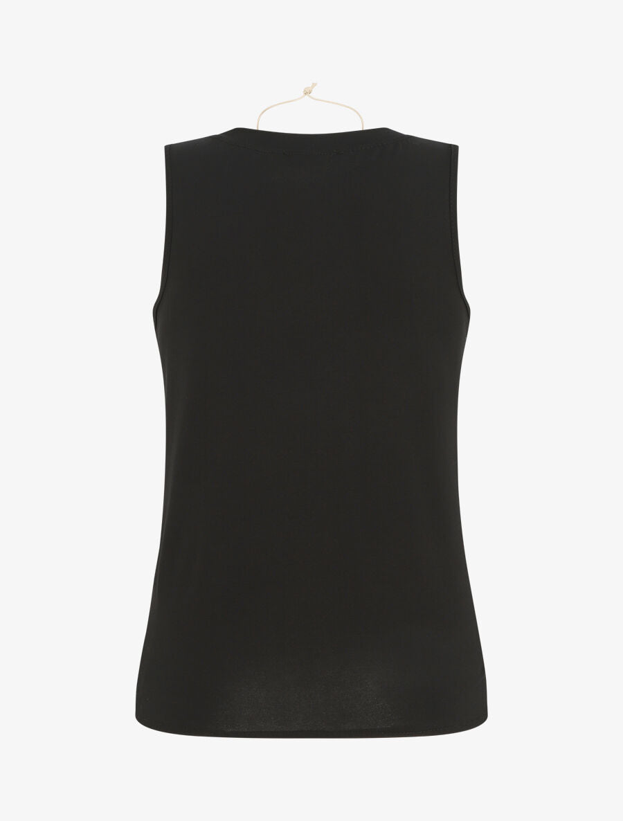 Top sans manches avec noeud - Noir - 2