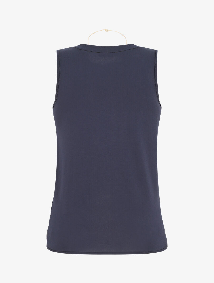 Top sans manches avec noeud - Marine - 2