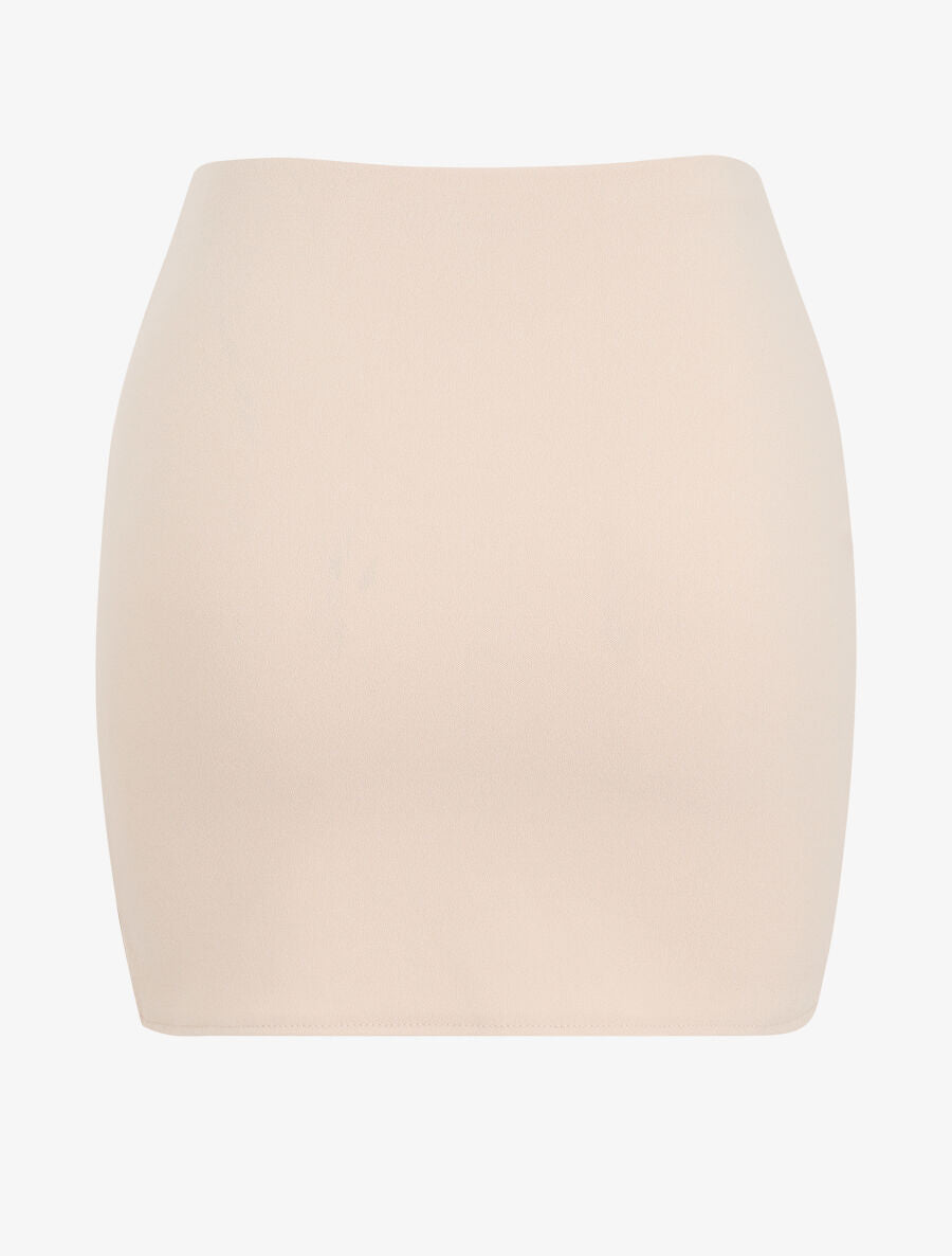 Mini-jupe drapée - Beige - 2
