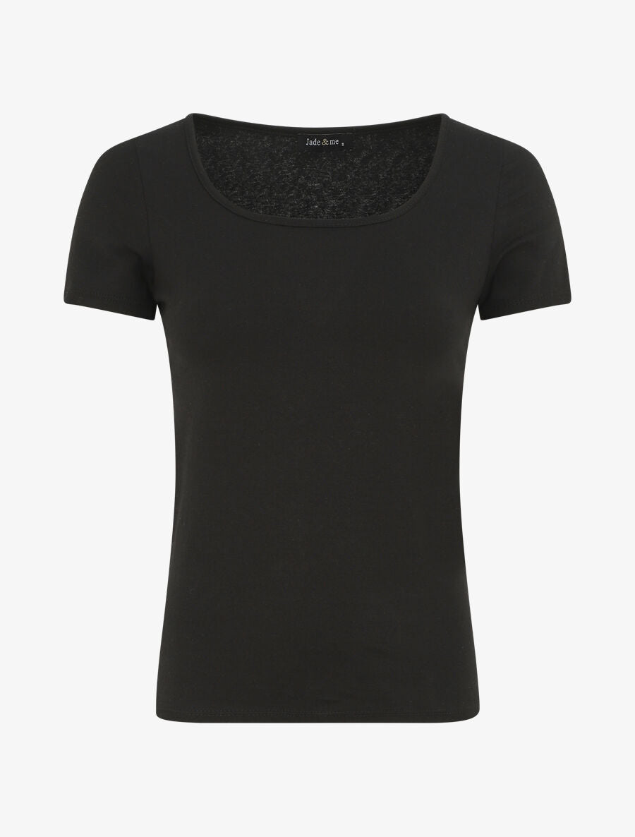 T-shirt uni stretch - Noir - 4