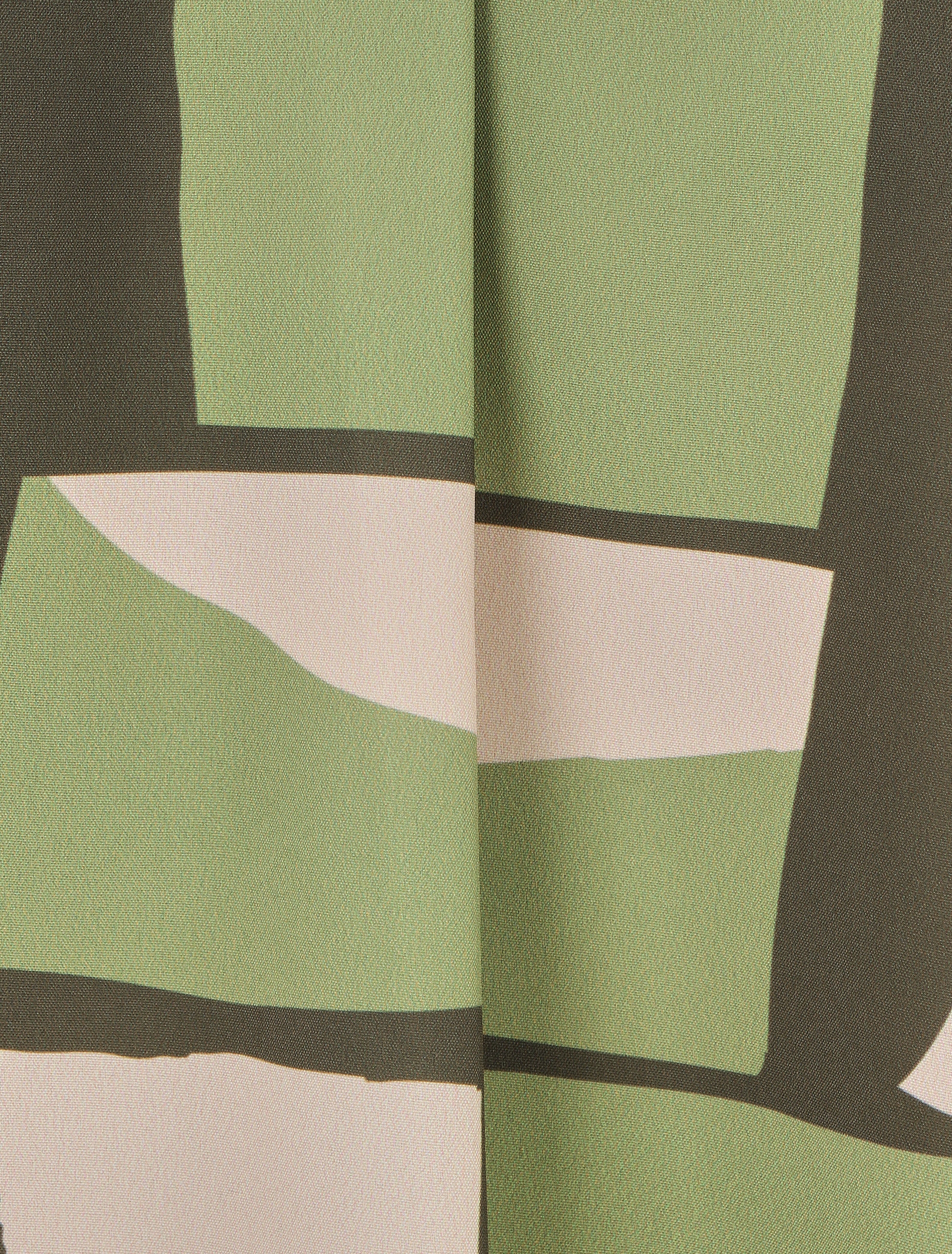 Blouse oversize à imprimé graphique - Kaki - 3