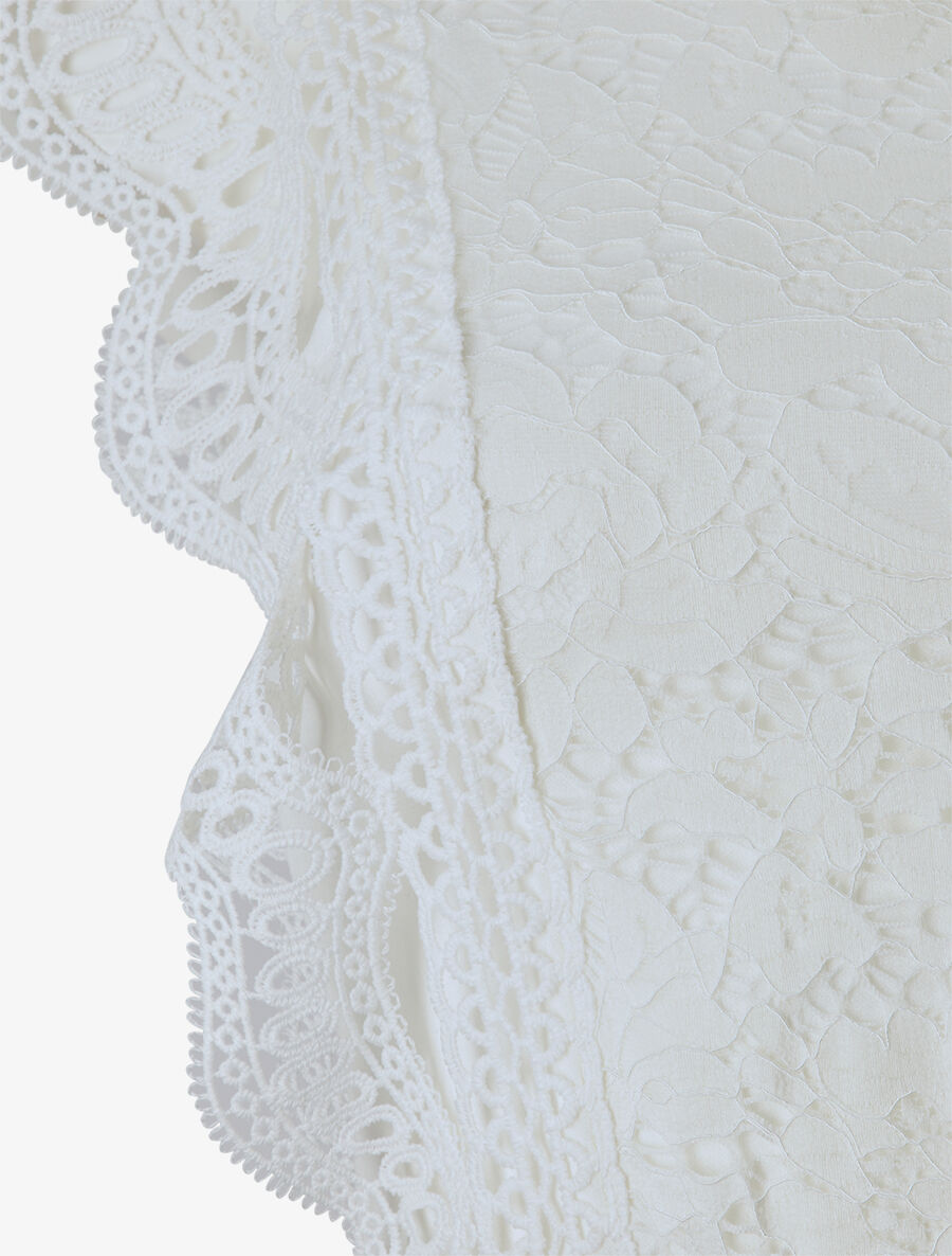 Combishort à buste en dentelle - Noir - 3