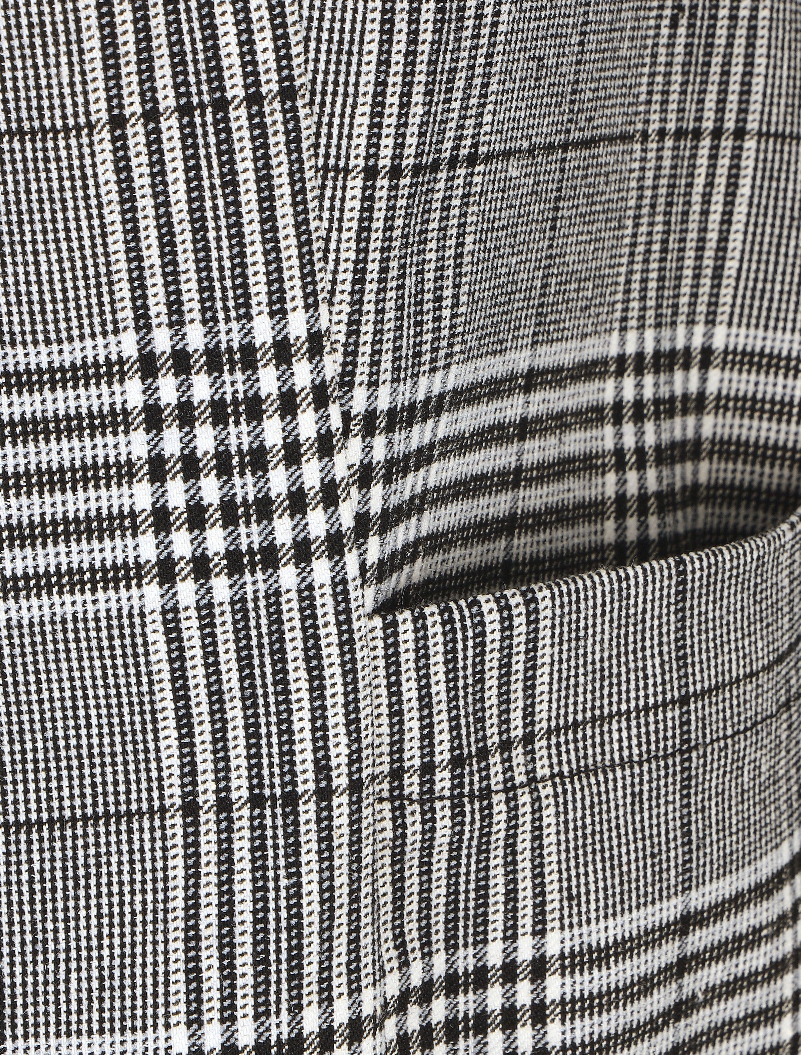 Blazer droit à imprimé prince de galles - Noir - 3