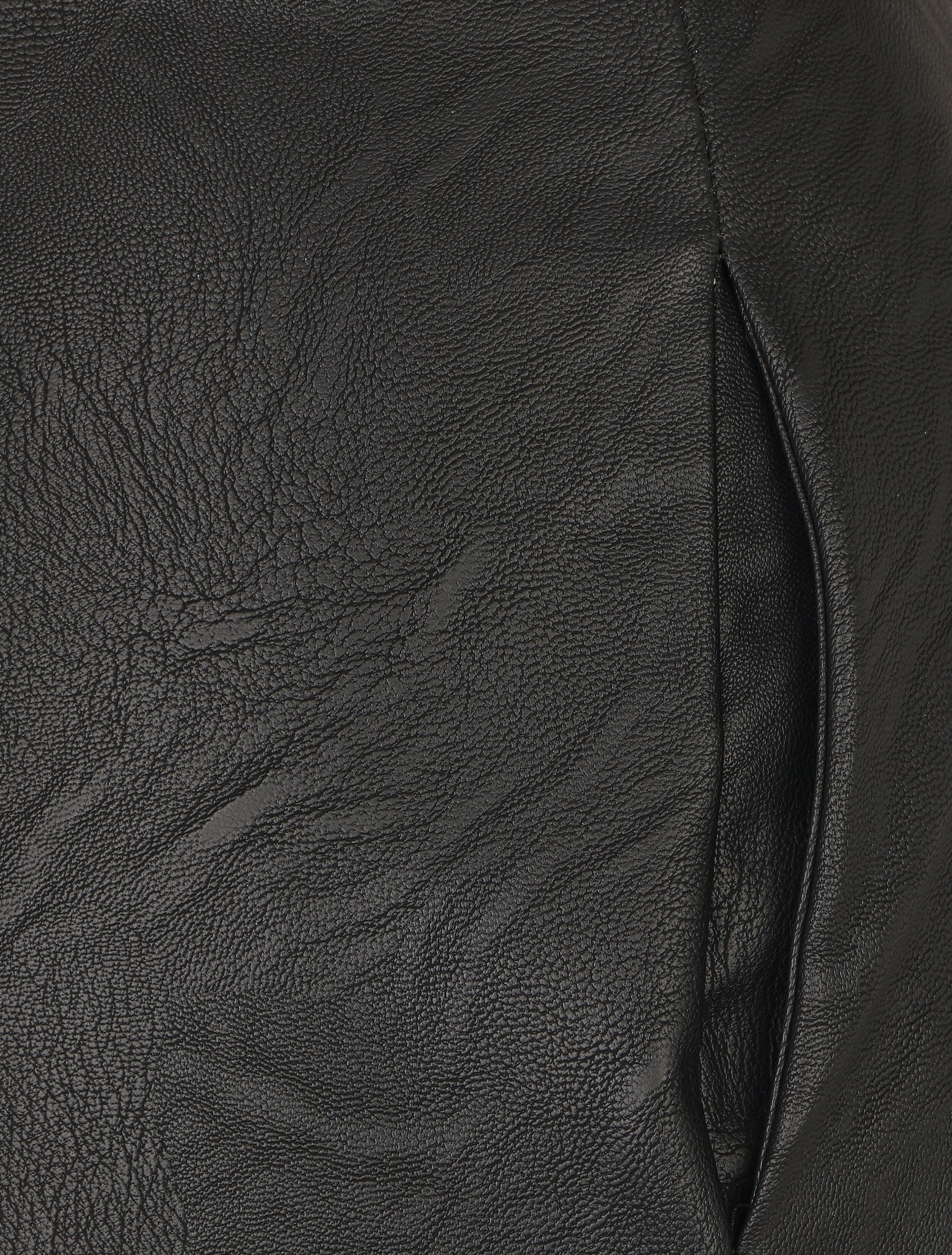 Short en simili à revers - Noir - 3