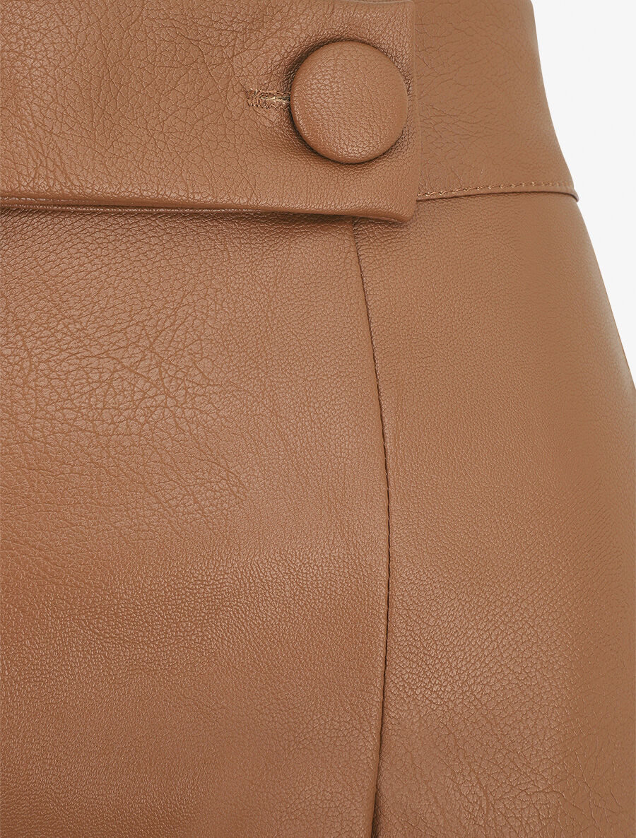 Short en simili à revers - Camel - 3