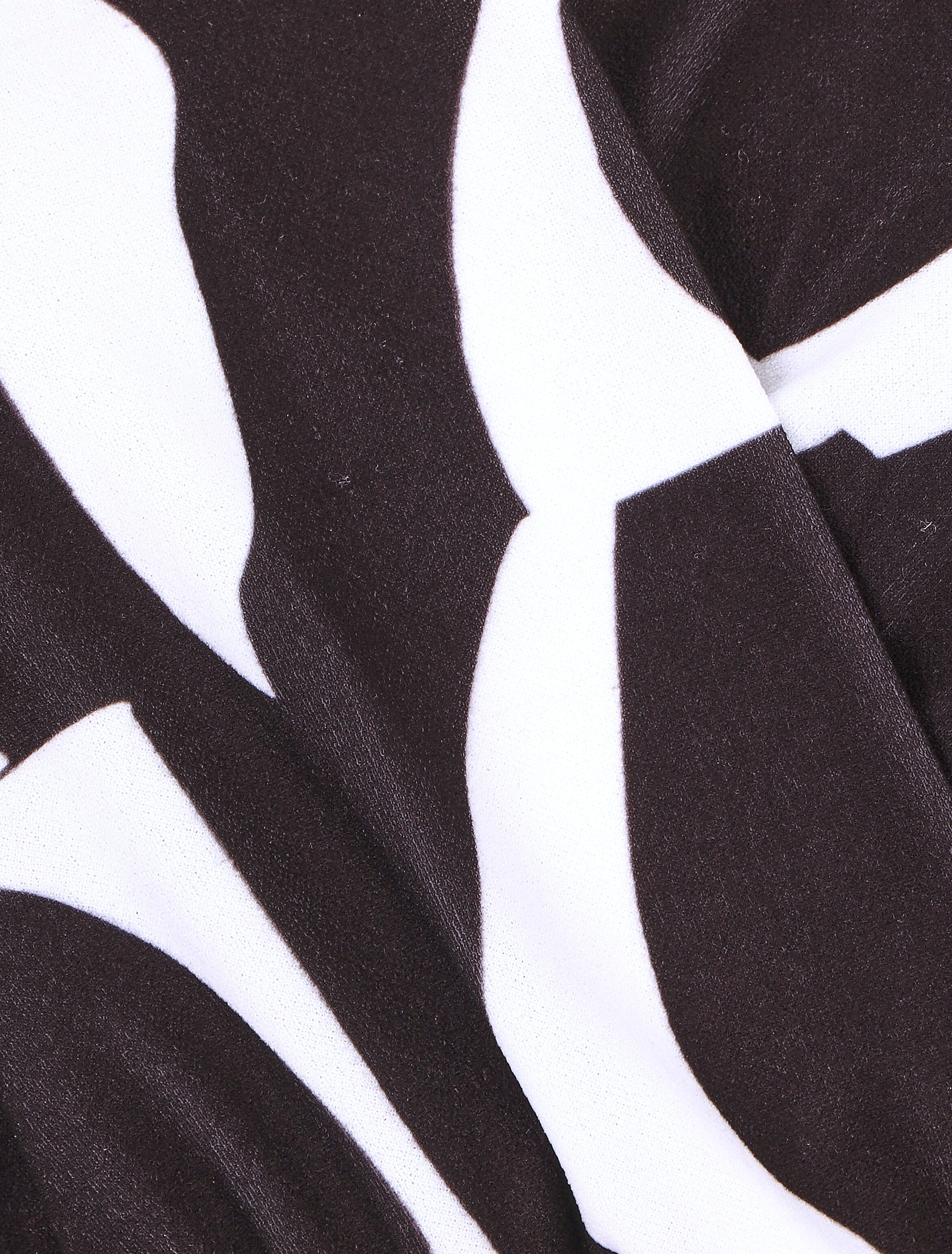 Robe courte ajustée à motif géométrique - Noir - 3