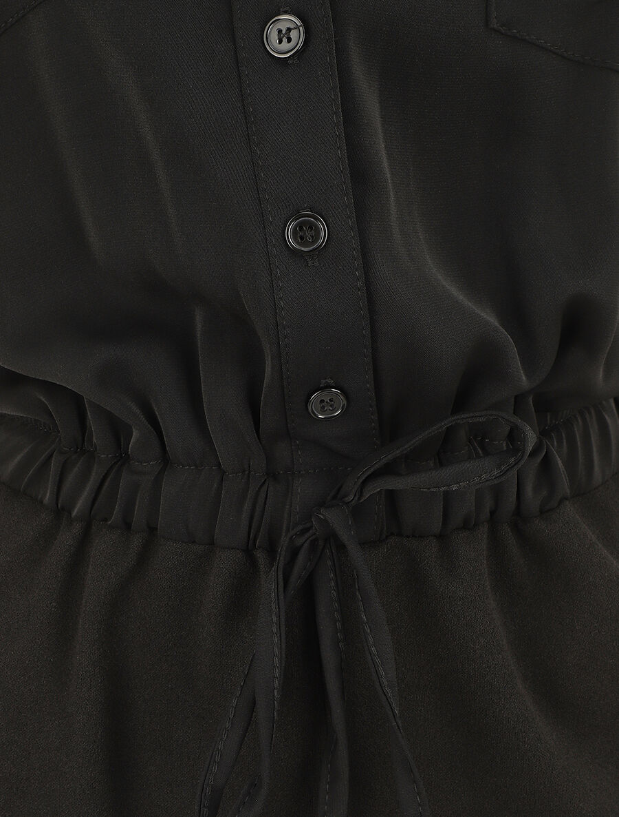 Combishort fluide sans manches - Noir - 3