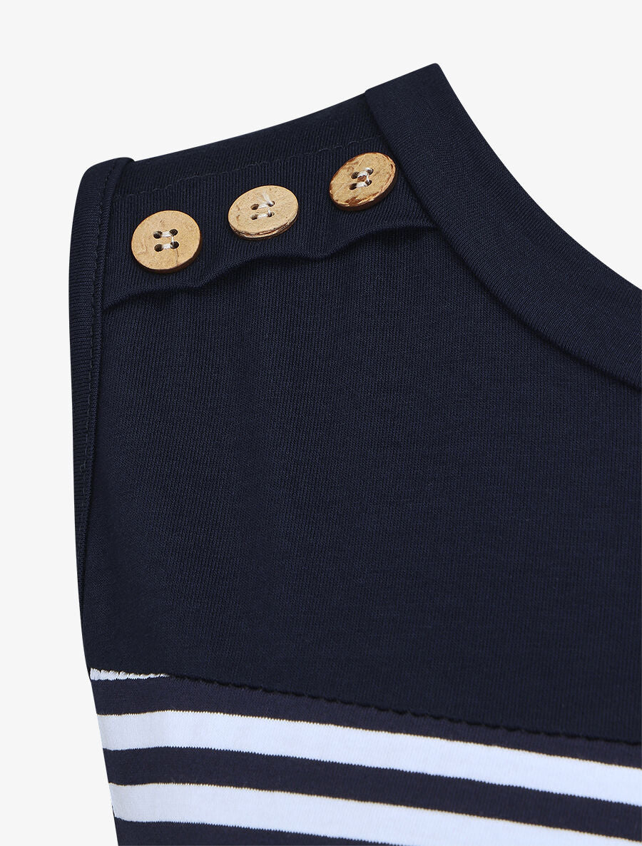 Top à imprimé style marinière - Marine - 3