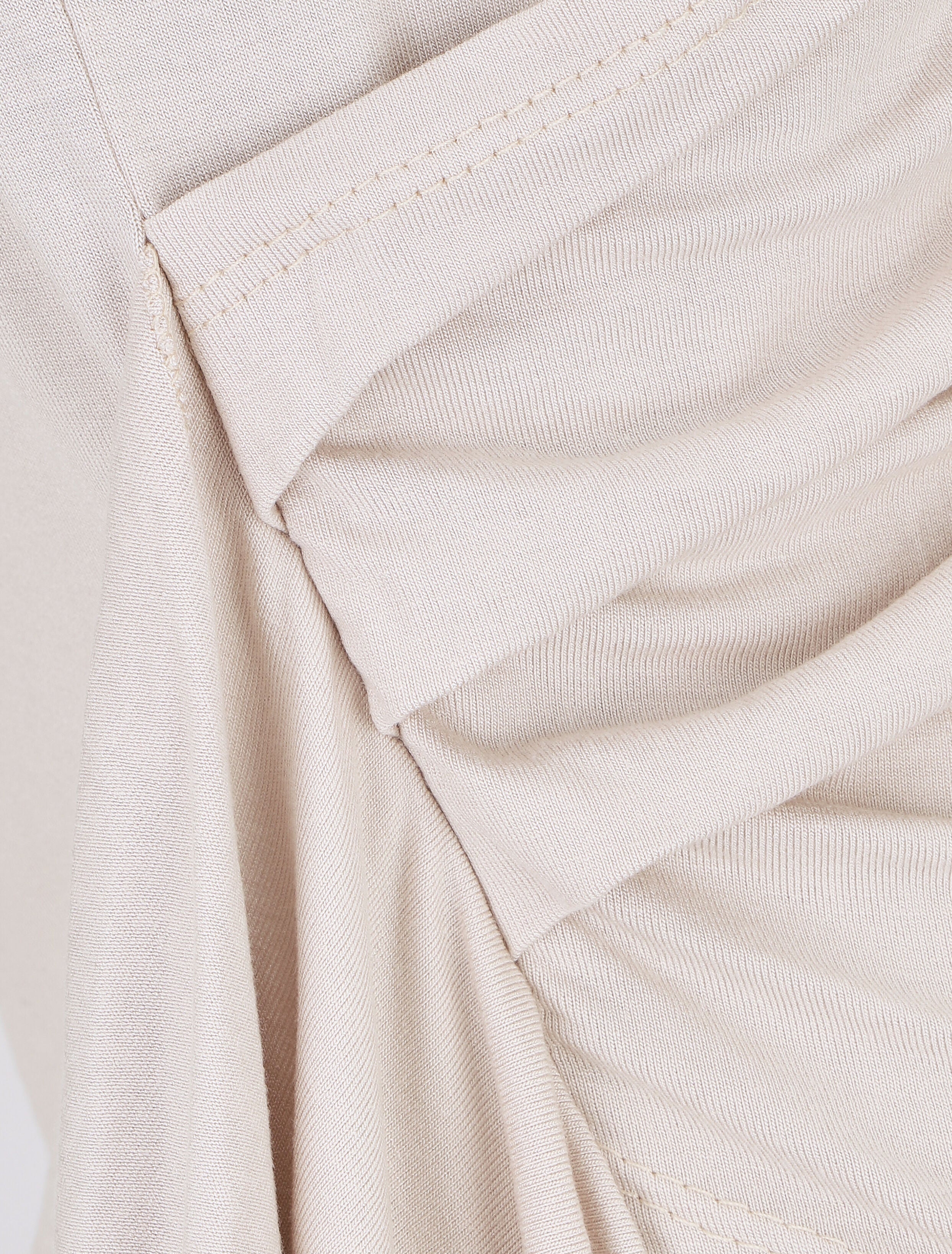 Top sans manches uni drapé - Beige clair - 3