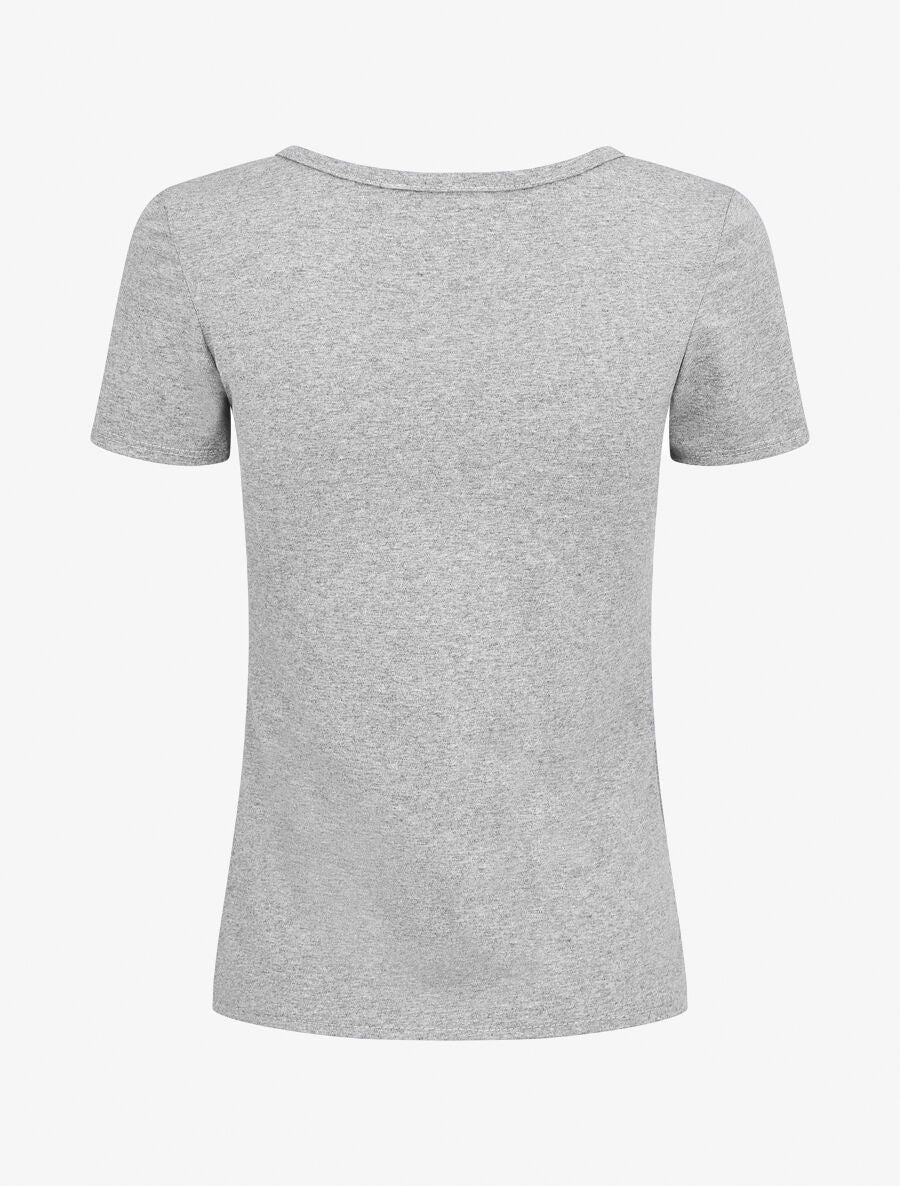 Top uni à boutons décoratifs - Gris - 2