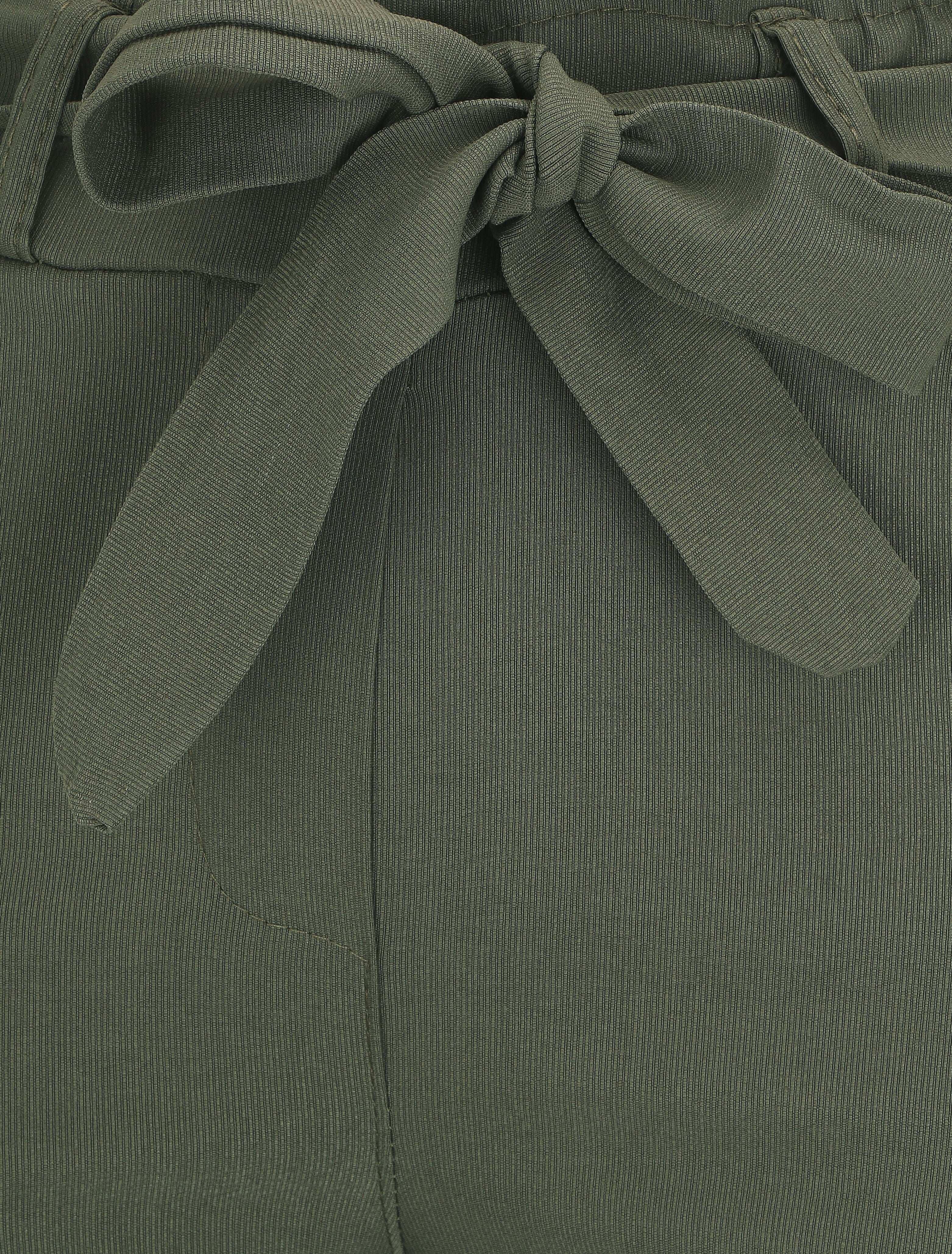 Pantalon paper bag slim taille haute - Kaki - 3