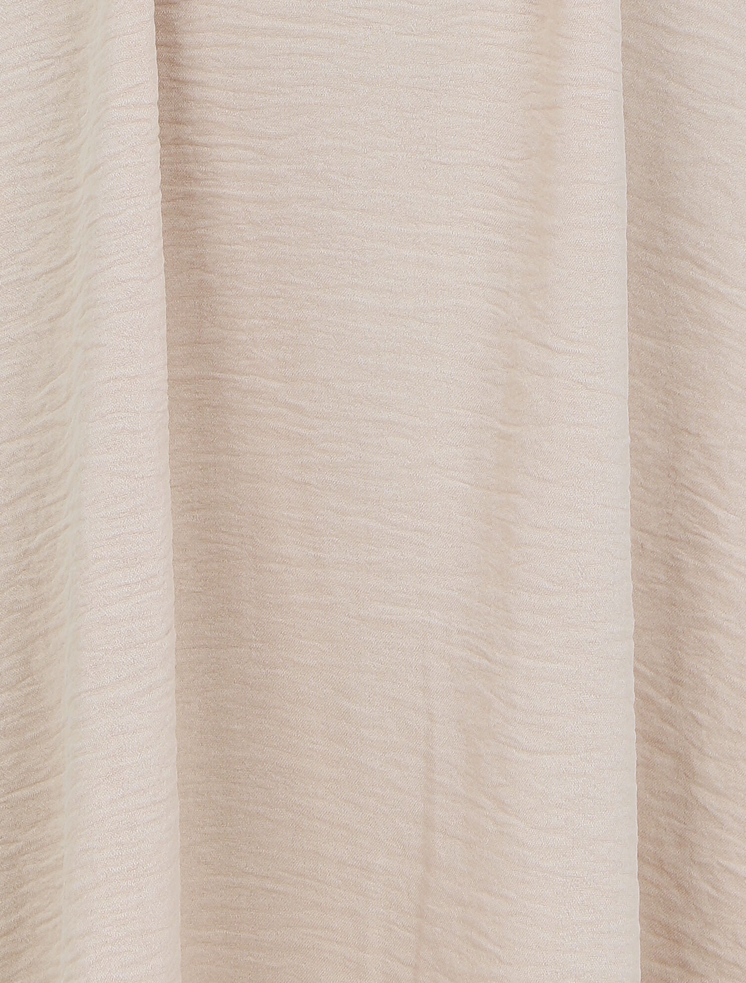 Robe unie à taille élastiquée - Beige - 3
