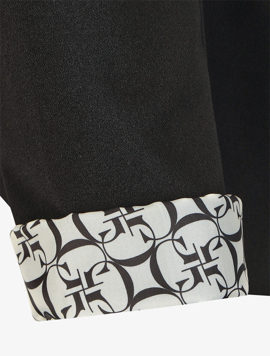 Veste droite à revers graphique - Noir - 3