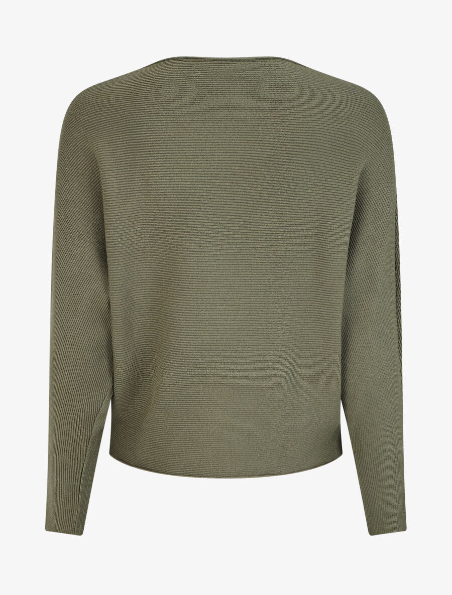 Pull chauve-souris uni - Kaki - 2