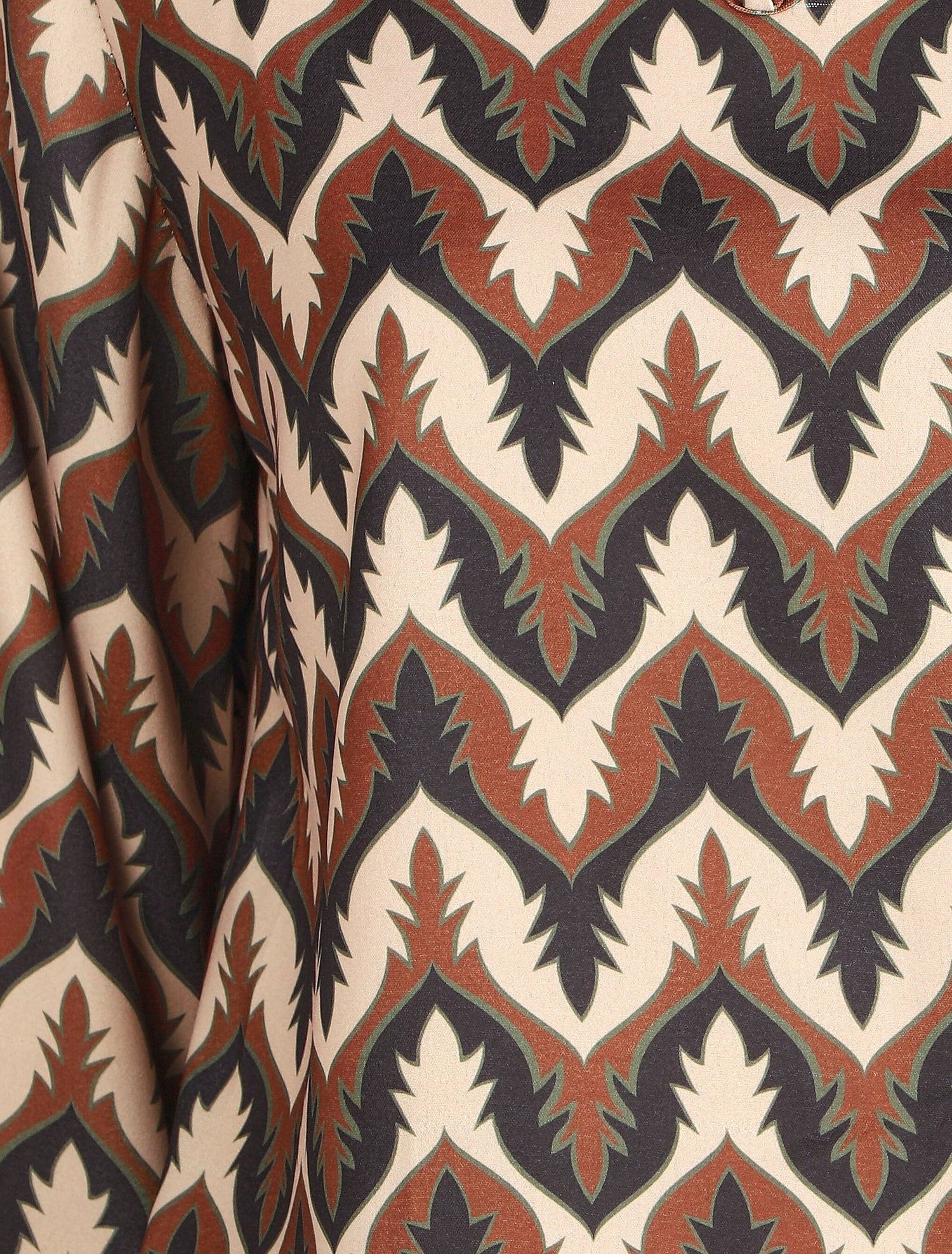 Top col volanté imprimé fantaisie - Noir - 3