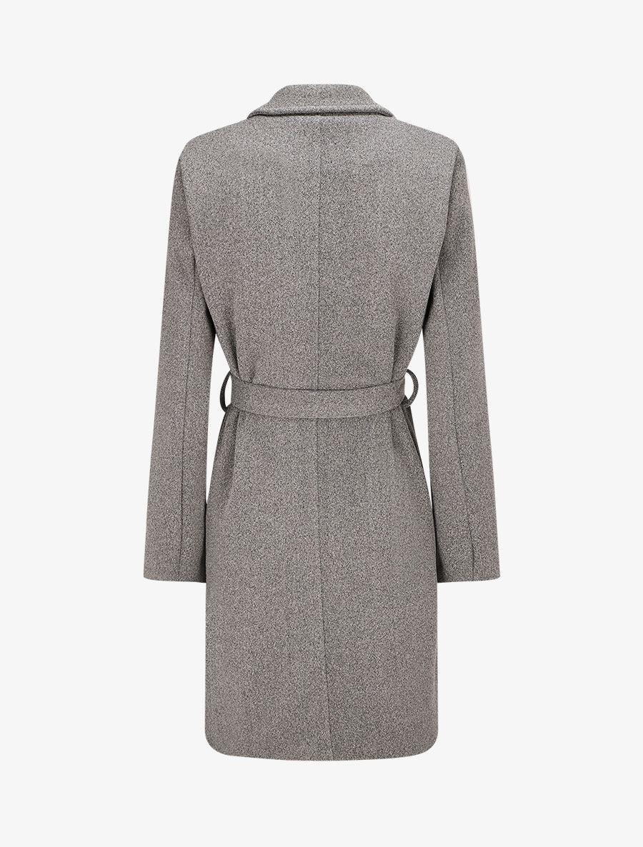 Manteau long classique coupe droite - Gris - 2