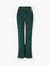 Pantalon uni à boutons décoratifs - Vert sapin - 1