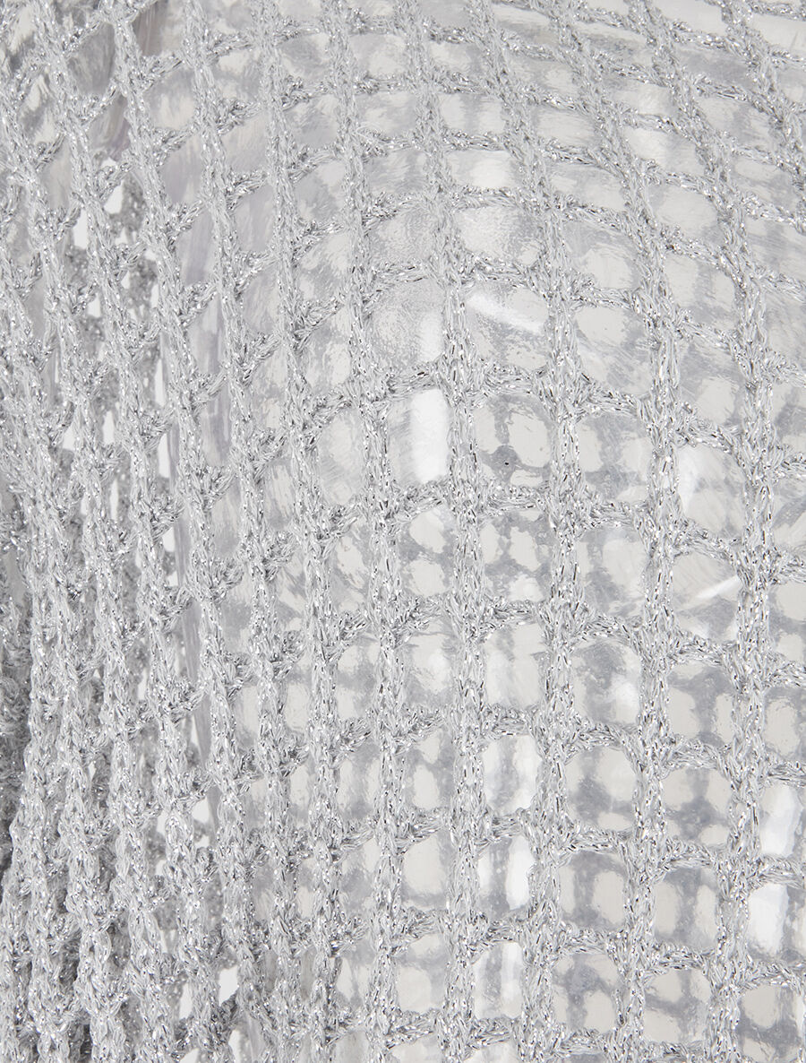 Pull brillant en maille ajourée - Argent - 3