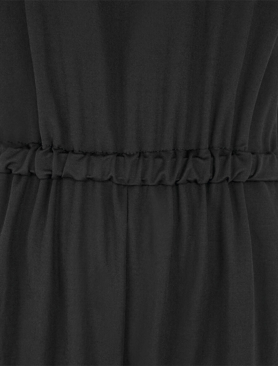Combinaison ample bretelles à noeud - Noir - 3