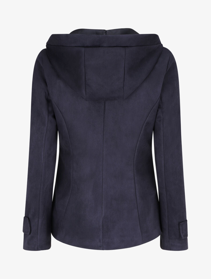 Veste en suédine à capuche - Marine - 2