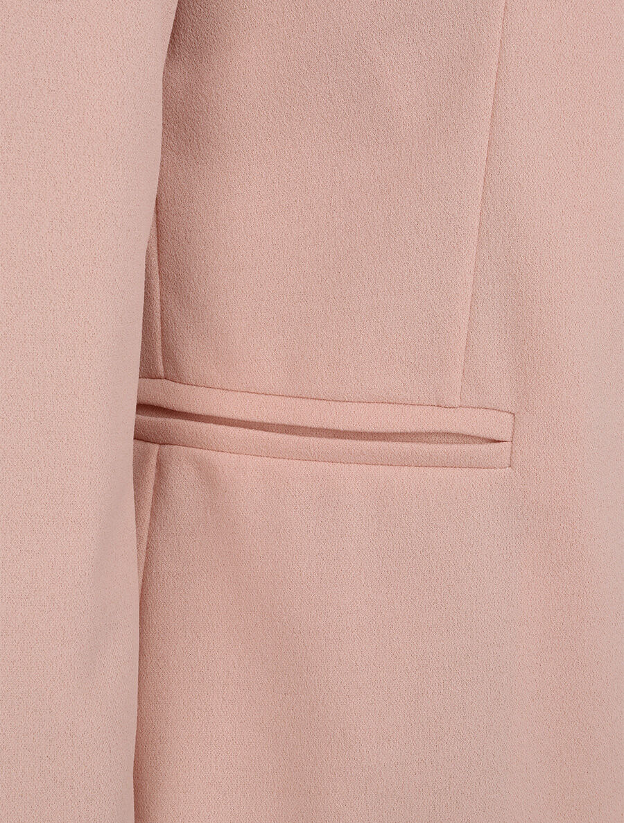 Veste ajustée à manches à revers imprimé fleuri - Rose pâle - 3