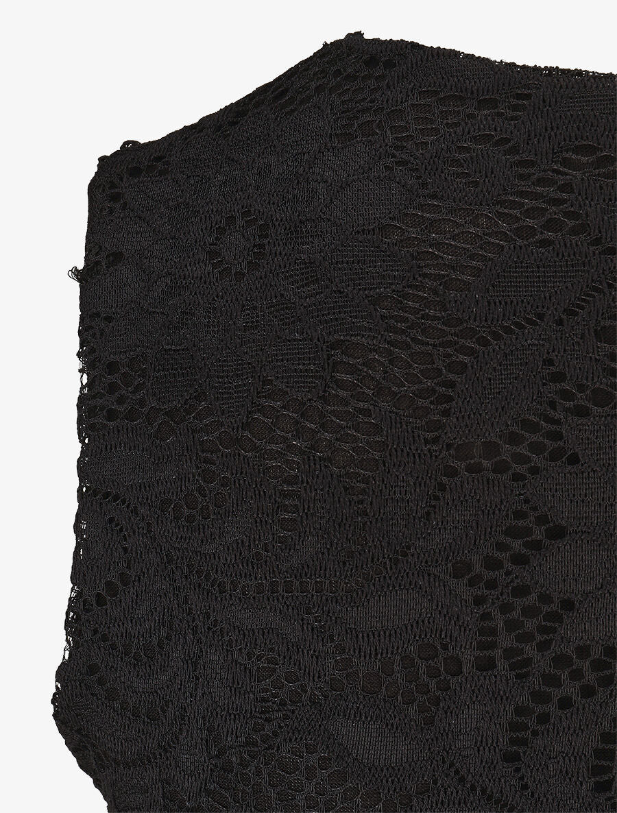 Body sans manches en dentelle - Noir - 3