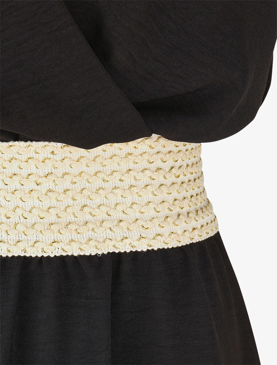 Robe mi-longue évasée sans manches - Noir - 3