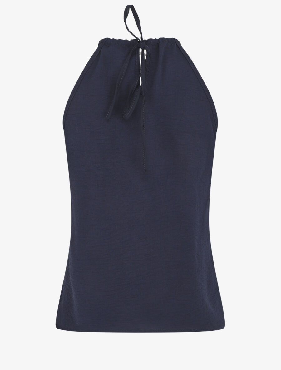 Top droit sans manches col américain - Marine - 2