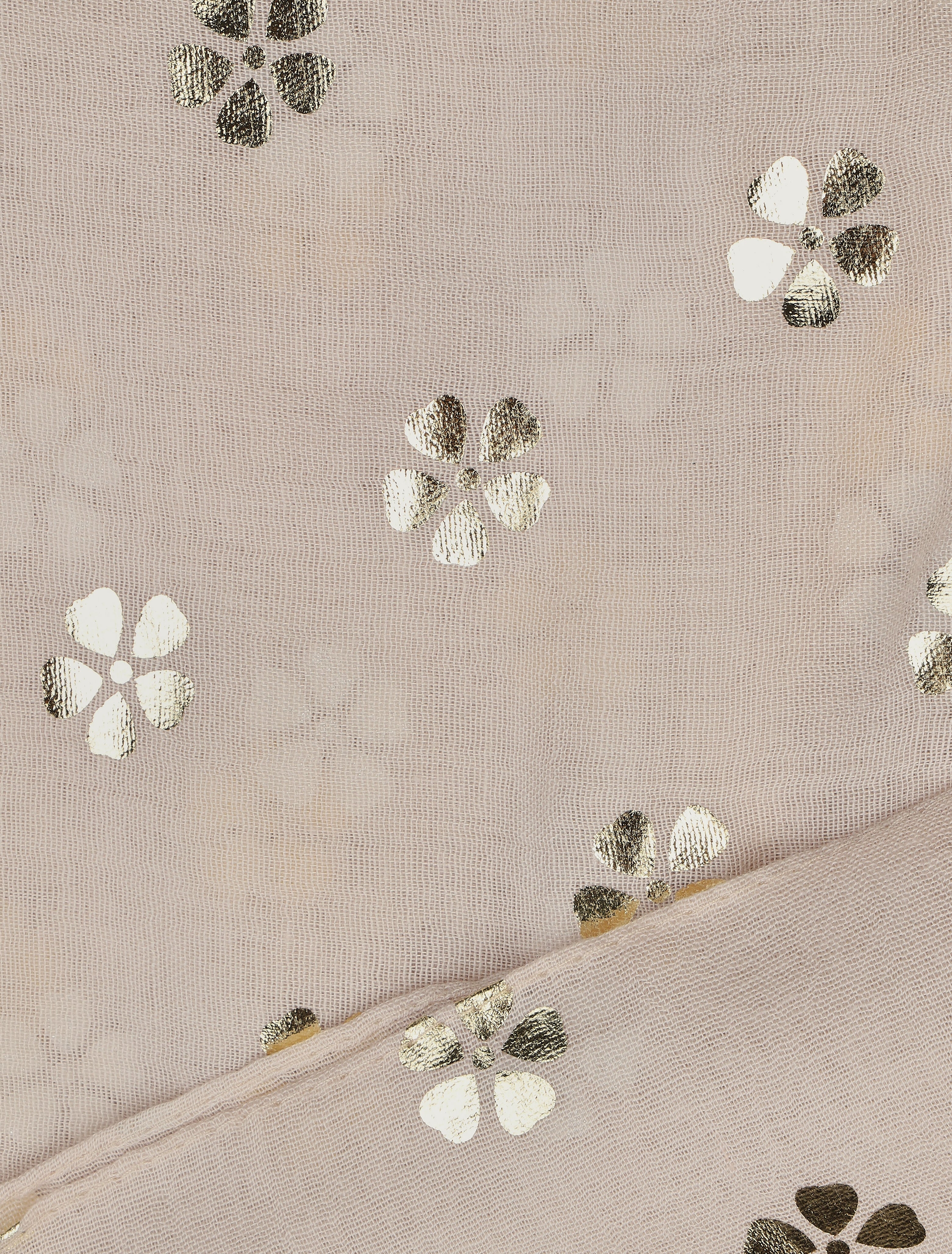 Foulard à fleurs irisées - Beige - 3
