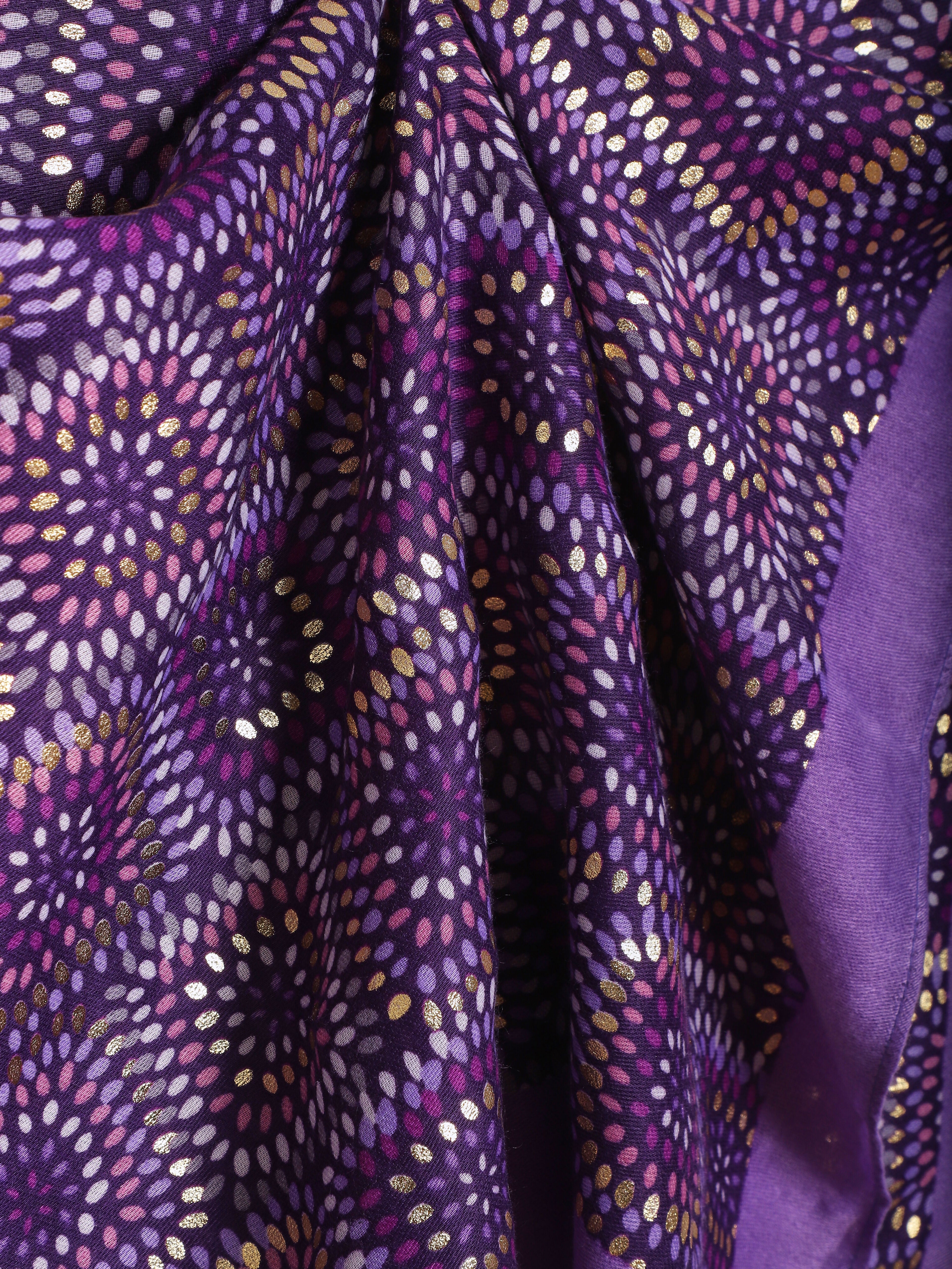 Foulard géométrique irisé - Violet - 3
