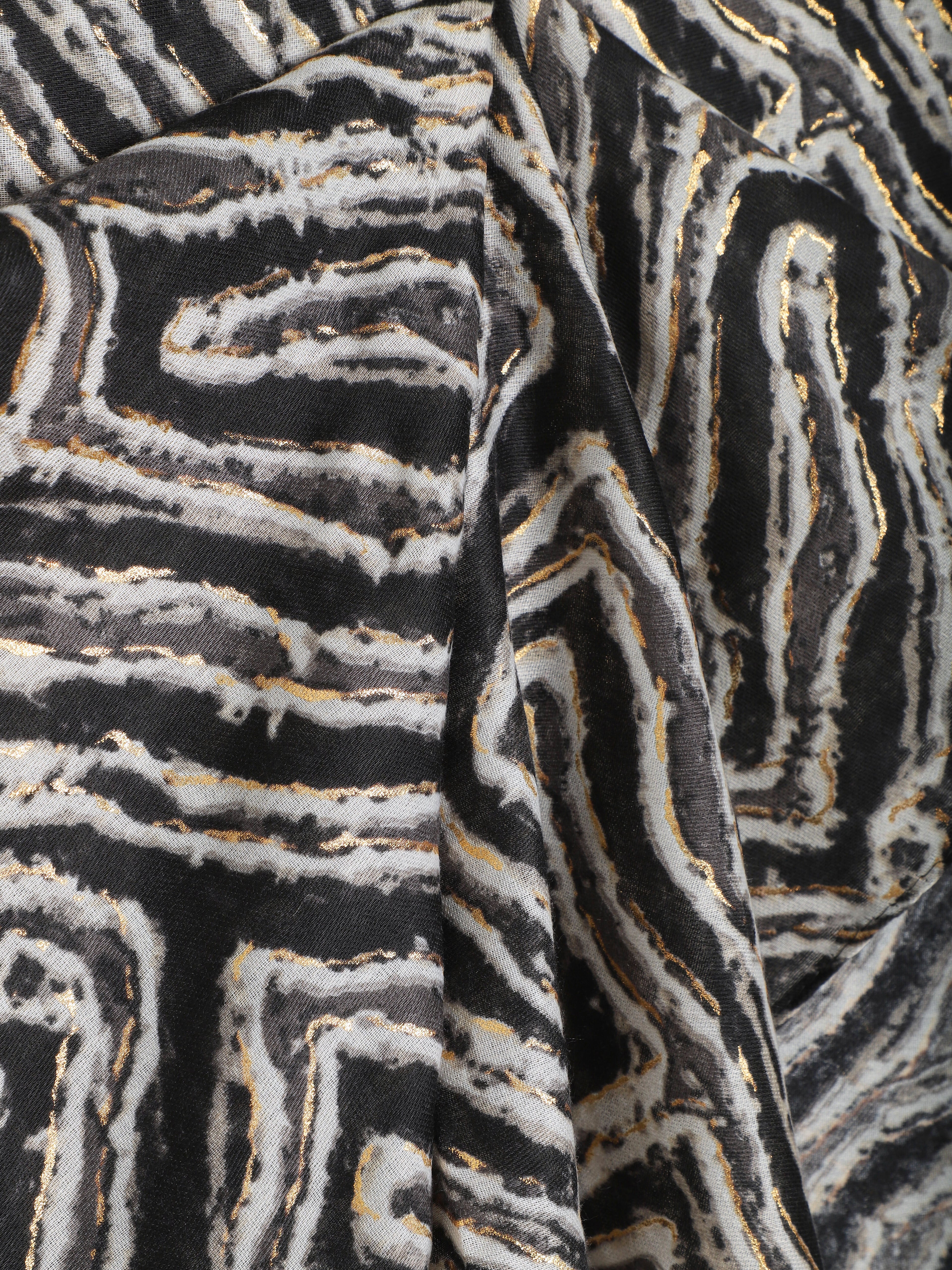 Foulard imprimé abstrait - Gris foncé - 3