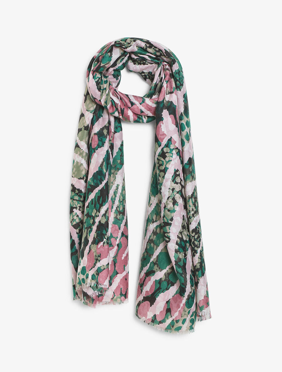 Foulard à imprimé abstrait - Vert - 1