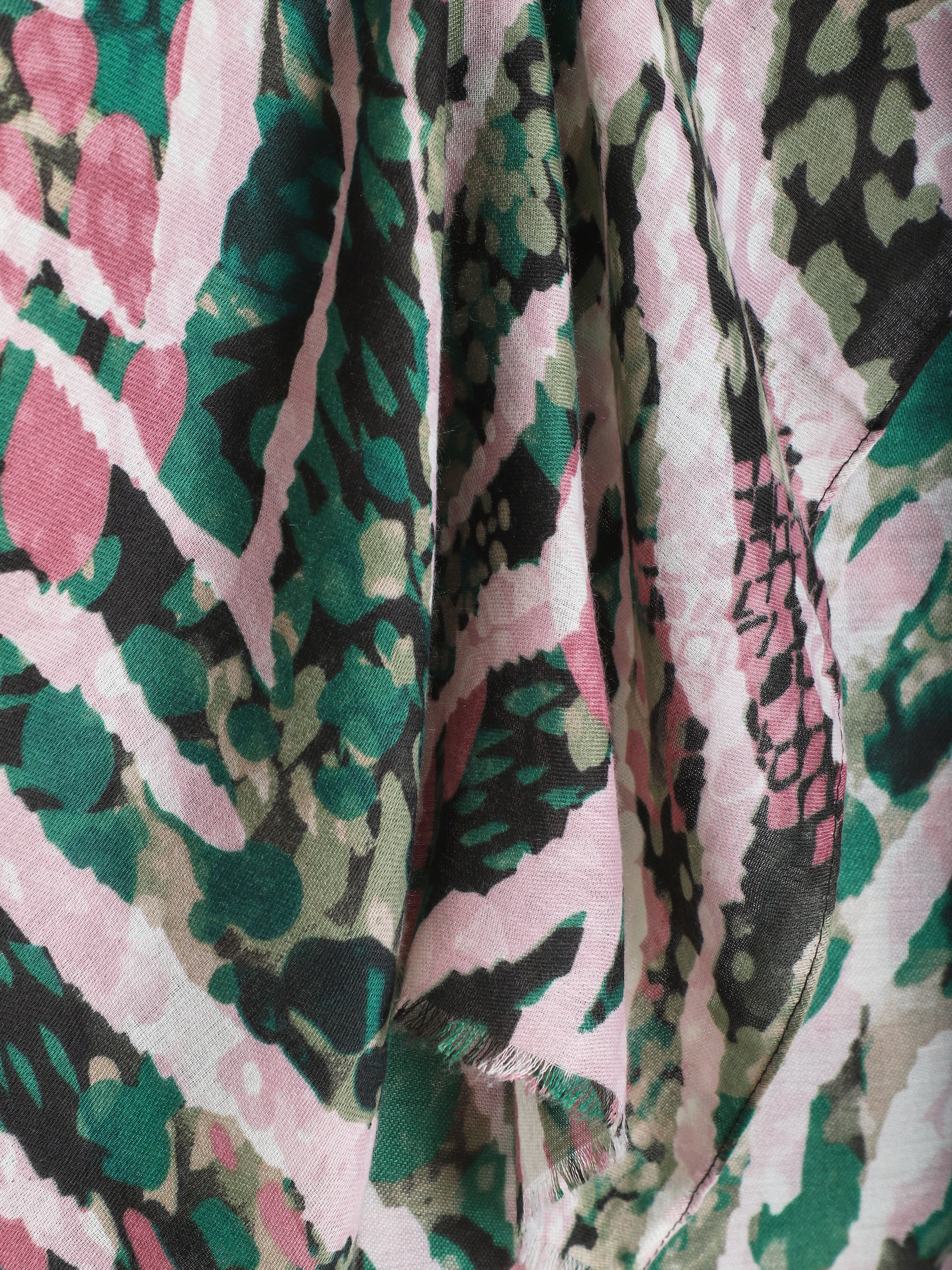 Foulard à imprimé abstrait - Vert - 3