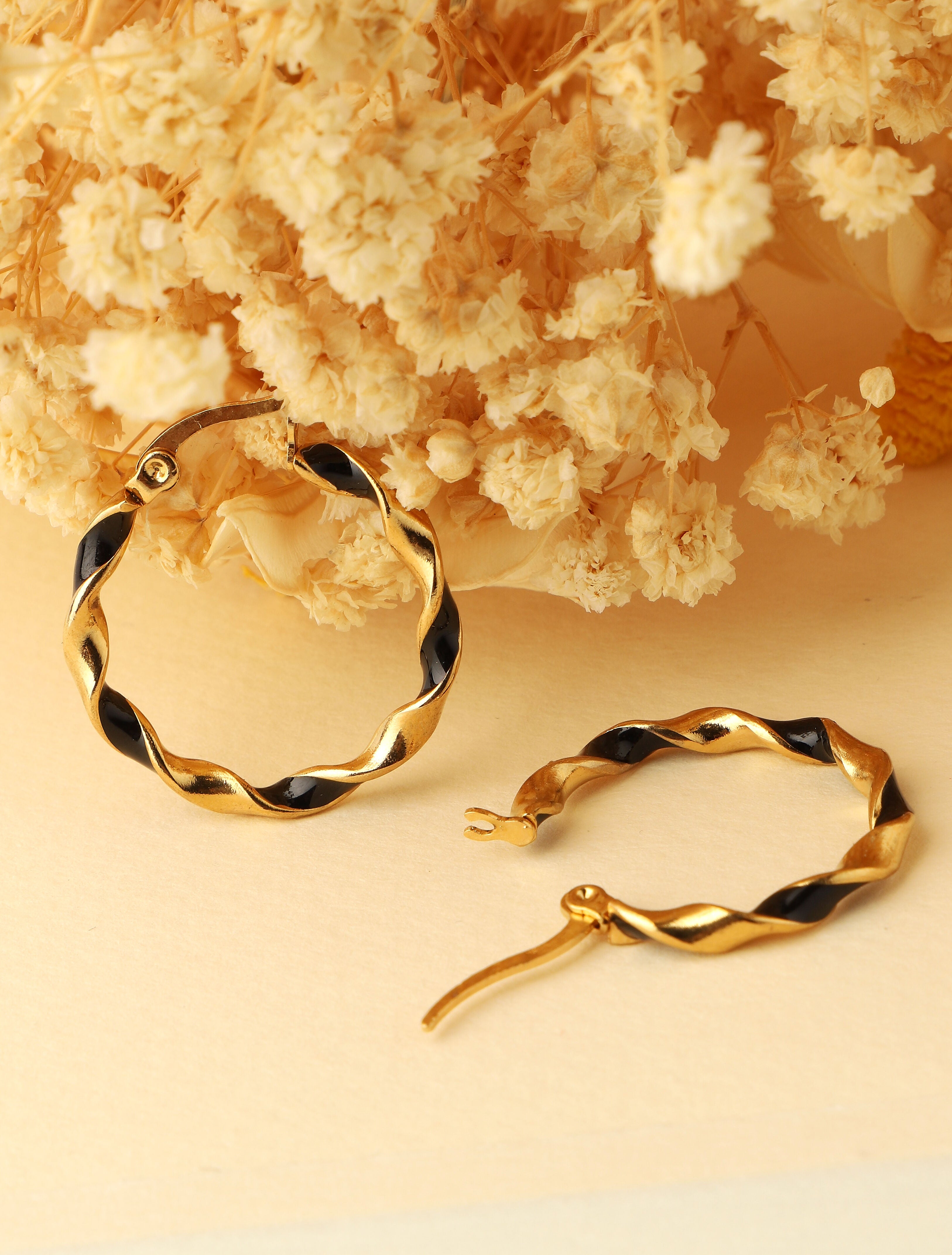 Créoles torsadés bicolore - Or - 1