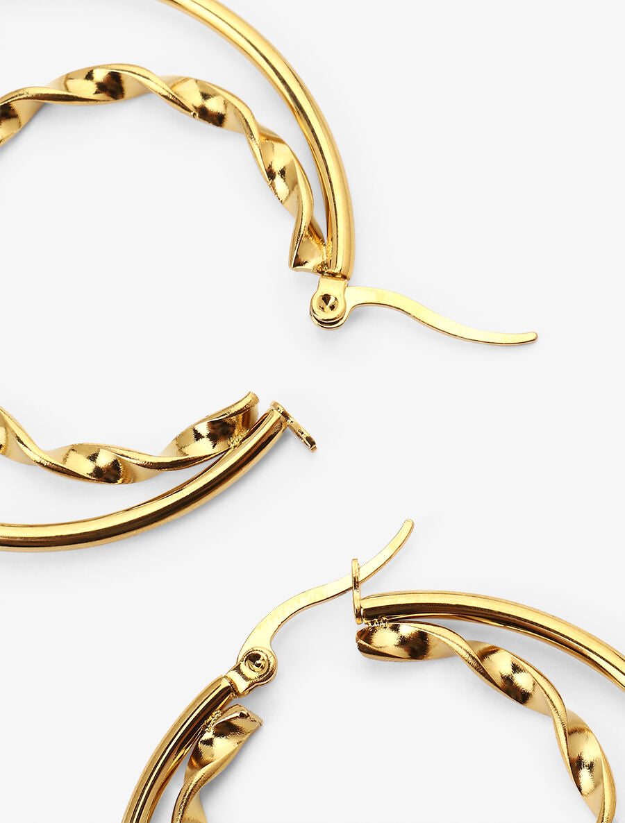 Double créoles - Or - 3