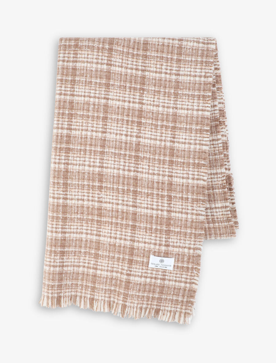 Echarpe imprimé tartan - Camel - 2