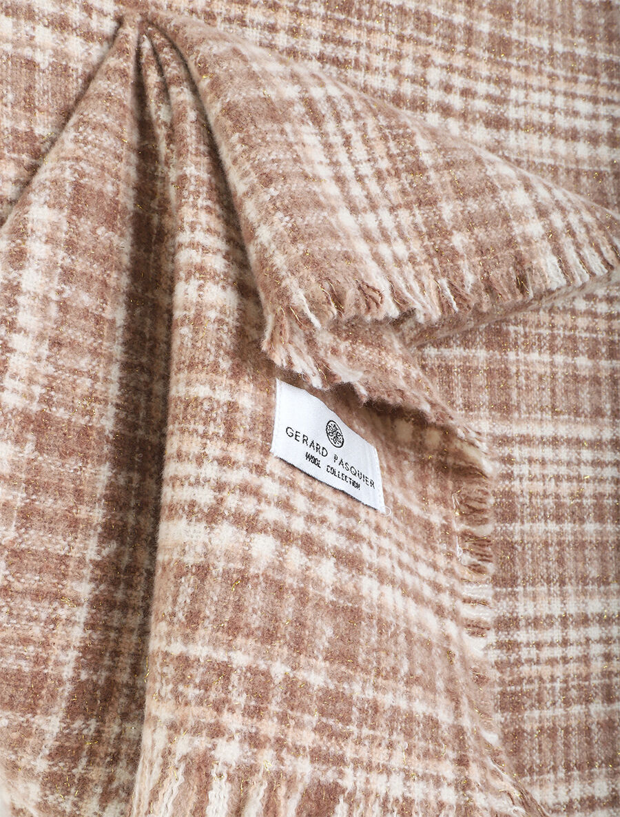 Echarpe imprimé tartan - Camel - 3