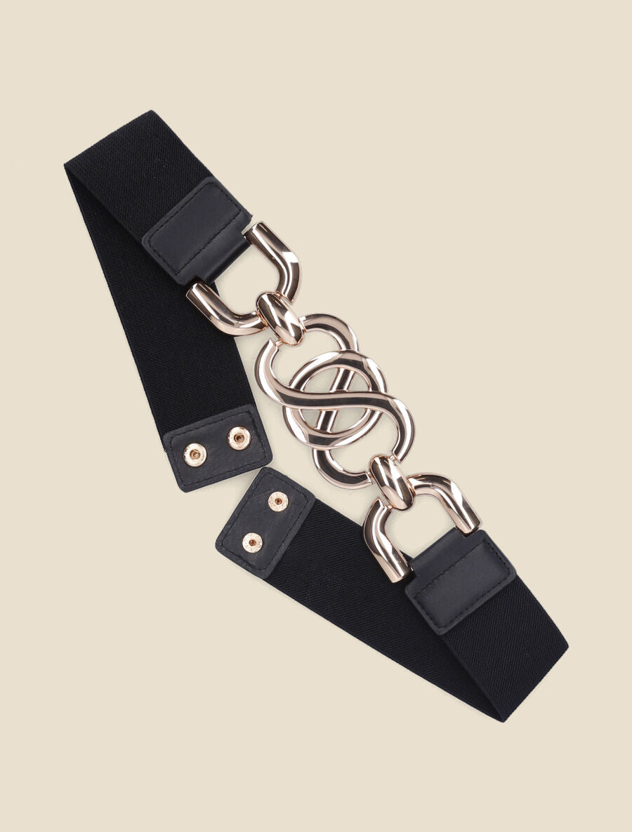 Ceinture à boucle style celtique - Noir - 2