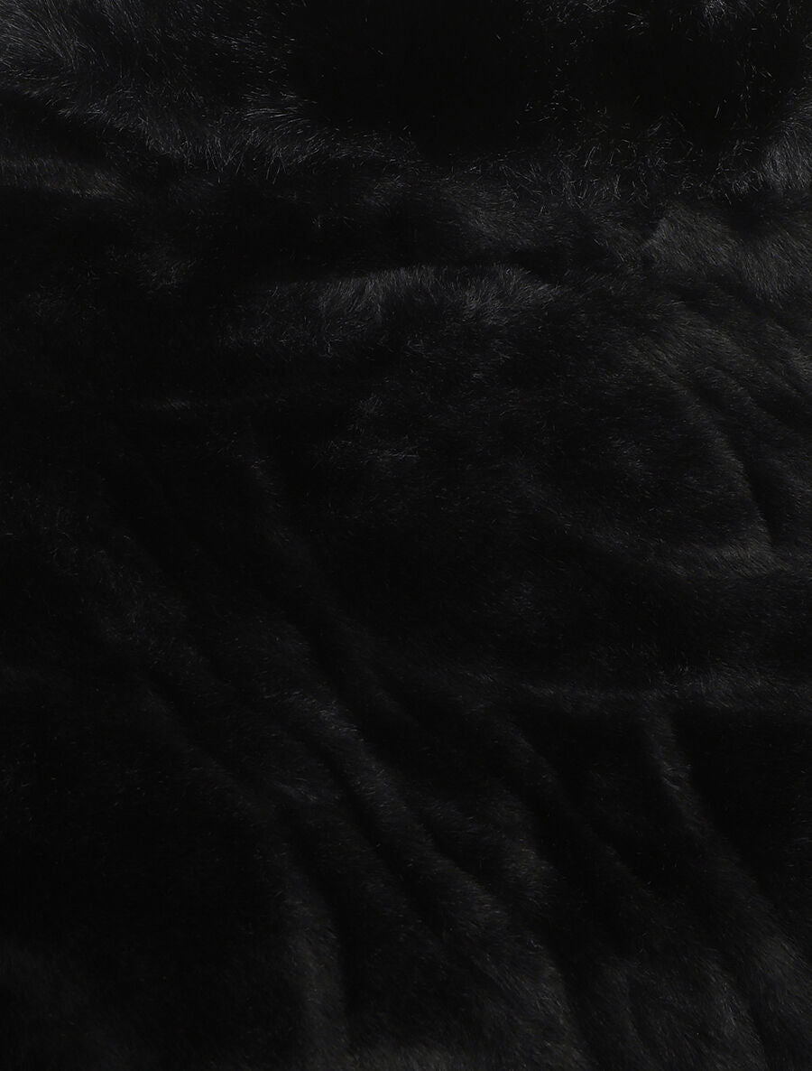 Poncho uni à motif gaphique - Noir - 3
