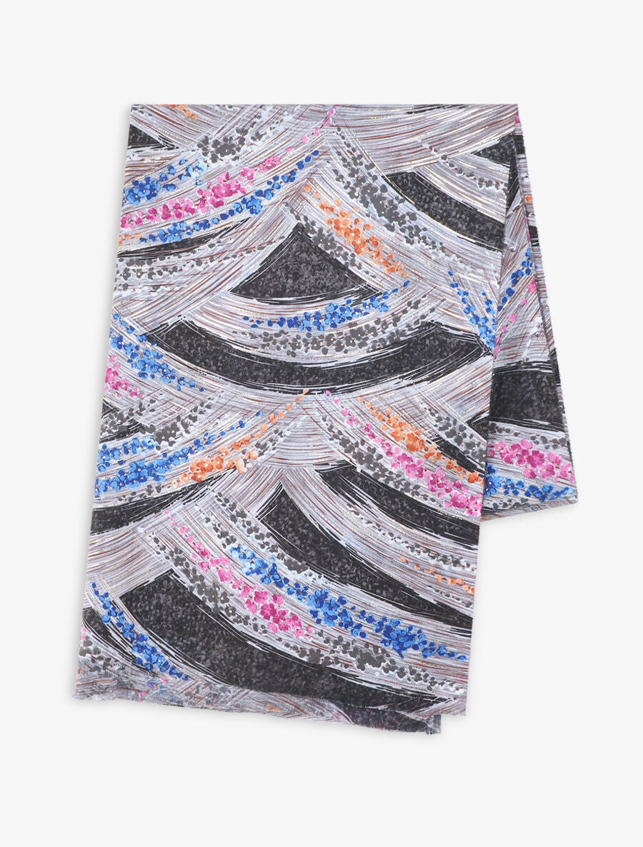 Foulard à imprimé fantaisie - Noir - 2