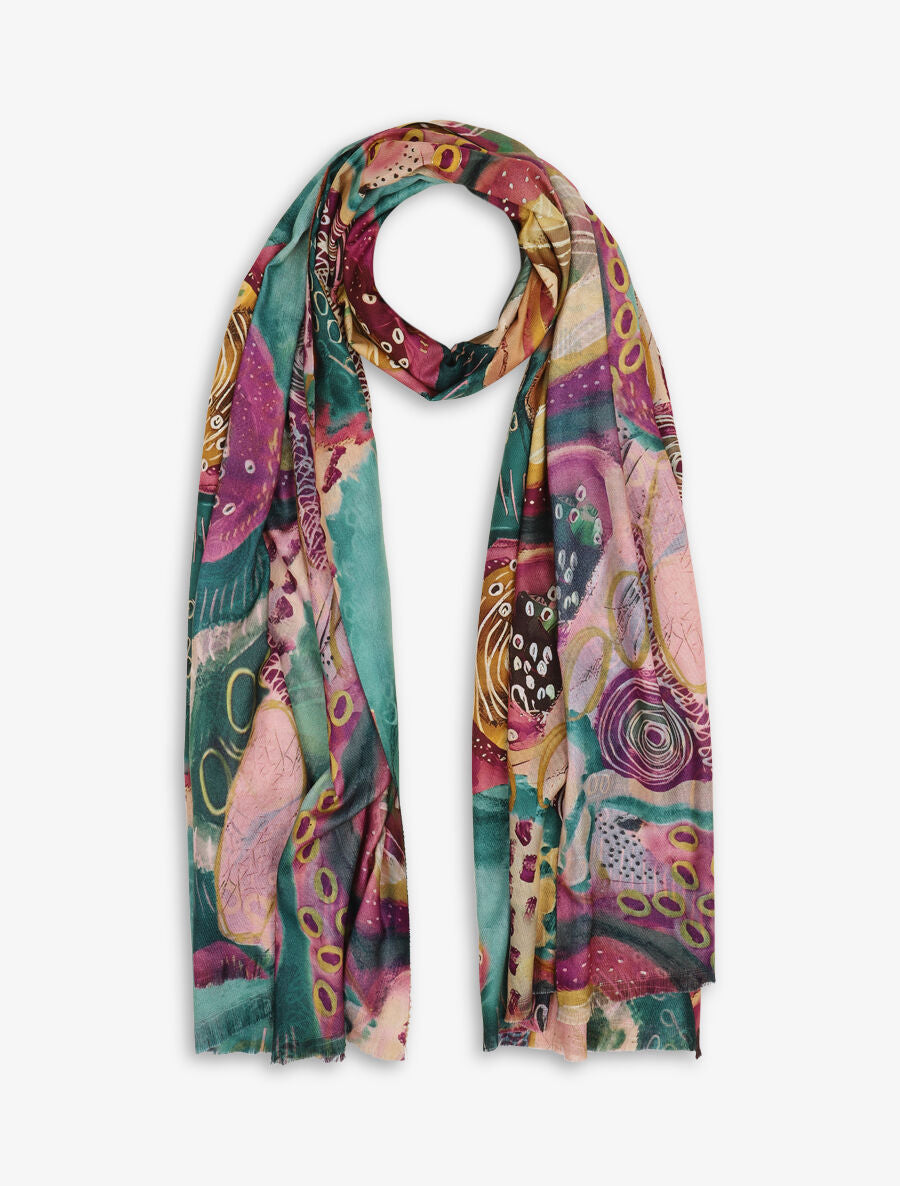 Foulard à imprimé psychédélique - Vert - 4