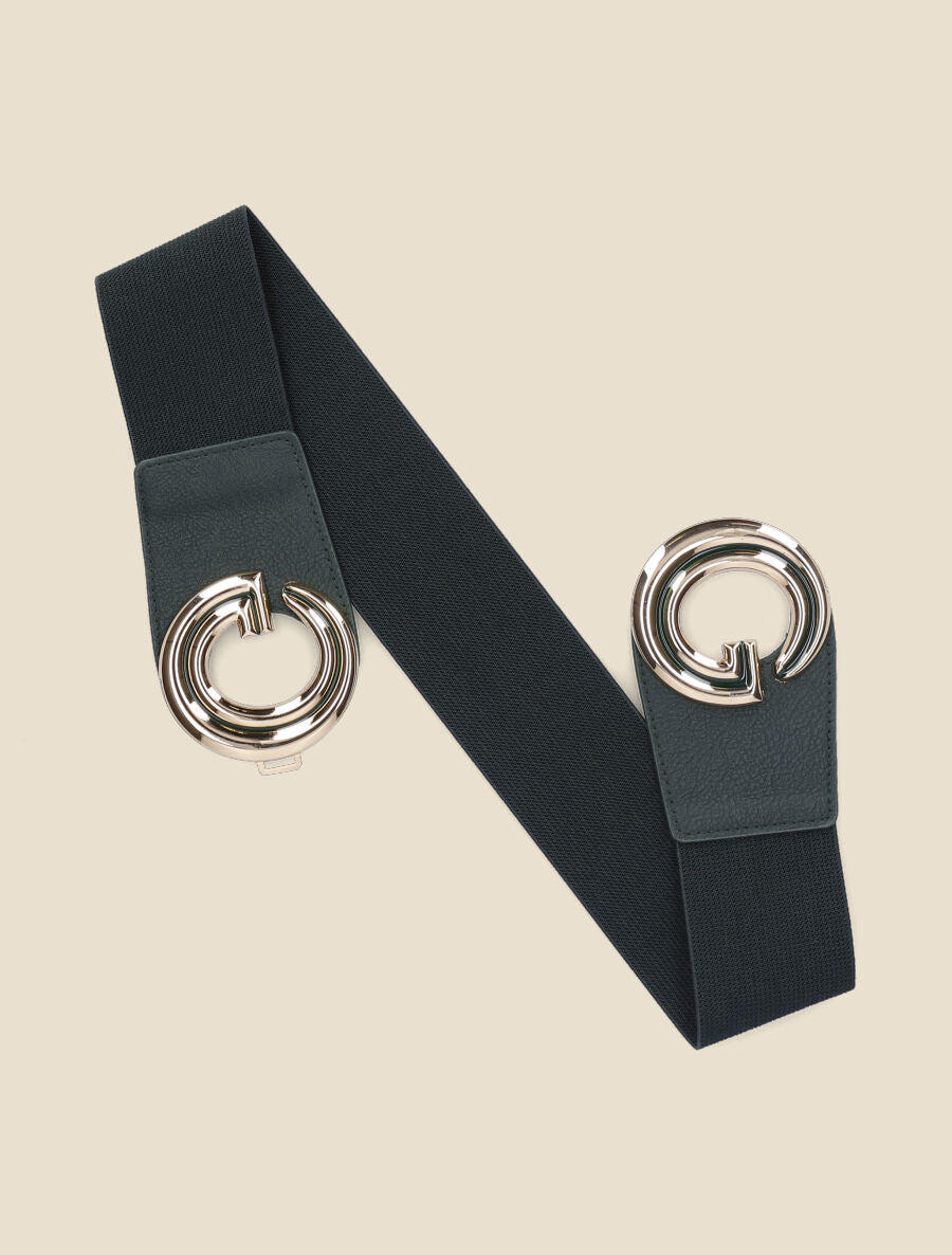 Ceinture élastiquée à boucle G - Vert sapin - 2