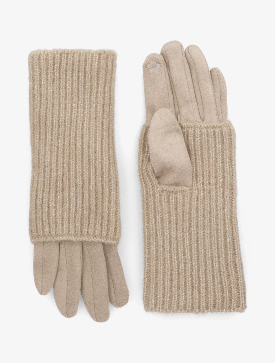 Gants tactiles et mitaines - Beige - 1